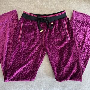 🩷 ROBERTO CAVALLI GYM 🩷  Leopard Print Velour Pants